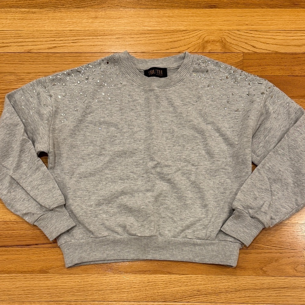 Gray Studded Sweatshirt